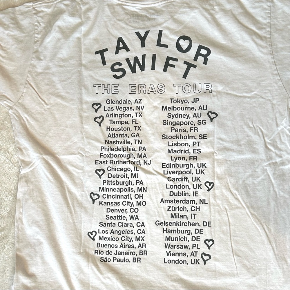 Taylor Swift The Eras Tour Official Merchandise - Crew Neck Tour Tee Size 3XL - Picture 2 of 8